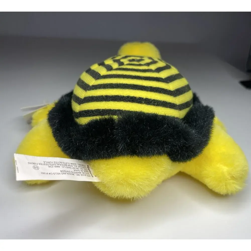 Vintage Applause Cliffs Notes Turtle Plush 8” Yellow Black With Tags